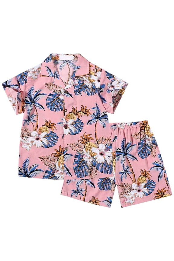 Kids Boys Girls Pajamas Set Cartoon Polo Shirt Shorts 9-10 Years 10-11 Years 11-12 Years Natural Cotton Adjustable Waist School Day Super Soft (2-3 Years,Pink)