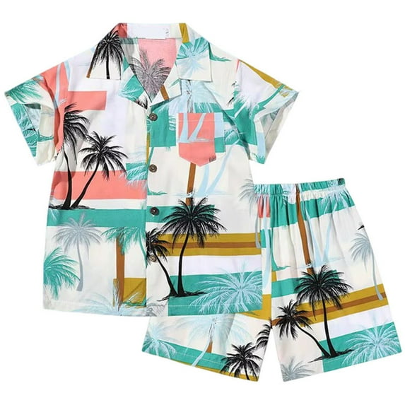 Kids Boys Girls Pajamas Set Cartoon Polo Shirt Shorts 9-10 Years 10-11 Years 11-12 Years Natural Cotton Adjustable Waist School Day Super Soft (2-3 Years,Mint Green)