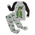 thumbnail image 1 of Kids Boys Girls Pajamas Set Teenager Tee and Bottom Sleepwear Printing Pants Loungewear Sets 3-8 Years, 1 of 9
