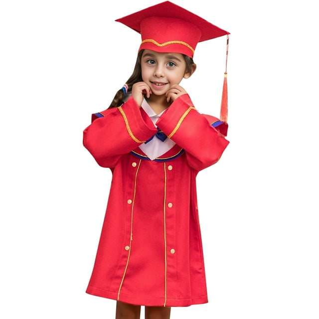 Kids Boys Girls Preschool Kindergarten Graduation Gown Cap Set With ...