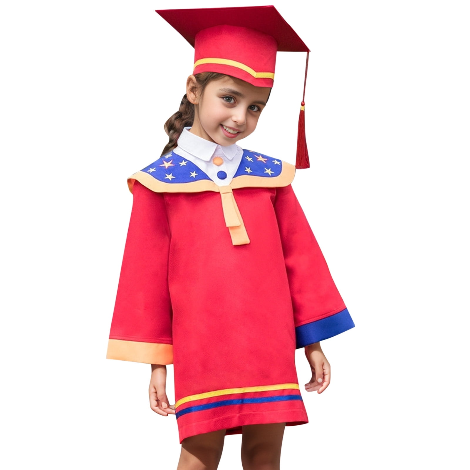 Kids Boys Girls Preschool Kindergarten Graduation Gown Cap Set With kids-boys-girls-preschool-kindergarten-graduation-gown-cap-set-with