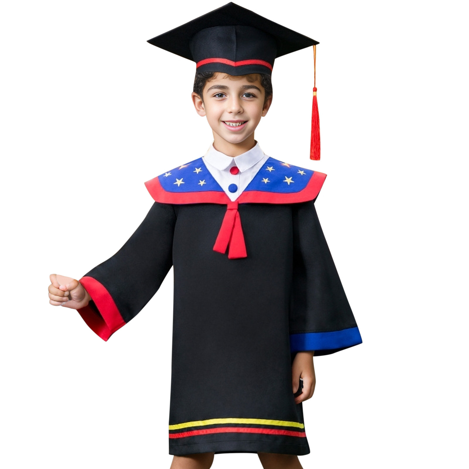 Kids Boys Girls Preschool Kindergarten Graduation Gown Cap Set With ...