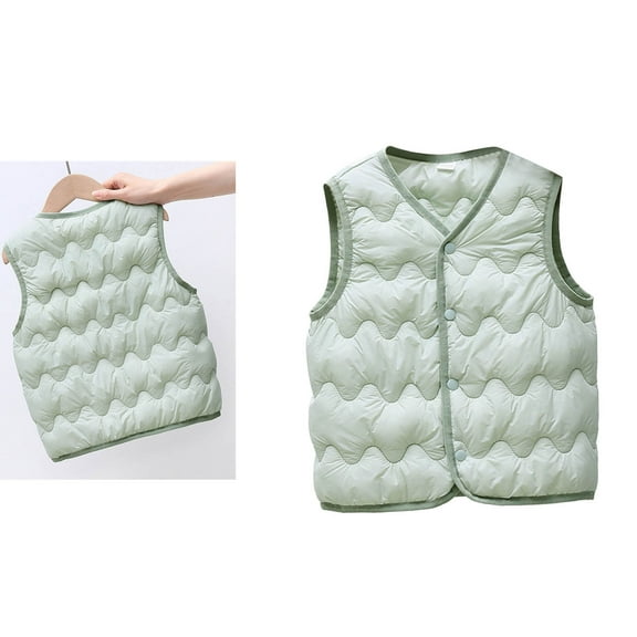 Kids Boys Girls Puffer Vest Girls Vest Lightweight Button Down Cute Jackets with Sleeveless Boys Winter Jacket 6-7 Years