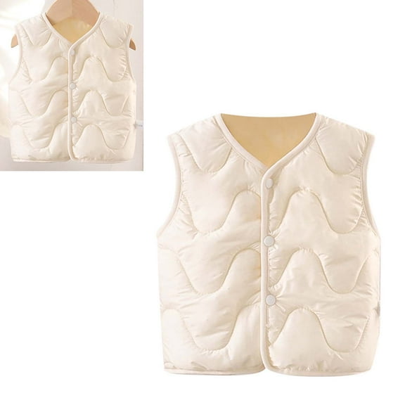Kids Boys Girls Puffer Vest Kids Girls Winter Vest Lightweight Water-Resistant Button Down Cute Jackets with Sleeveless Winter Clothes 3-4 Years