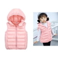 thumbnail image 1 of Kids Boys Girls Puffer Vest Kids Winter Vest Hooded Jacket Zipper Up Down Coats Winter Warm Outerwear for Boys 8-10 Years, 1 of 8