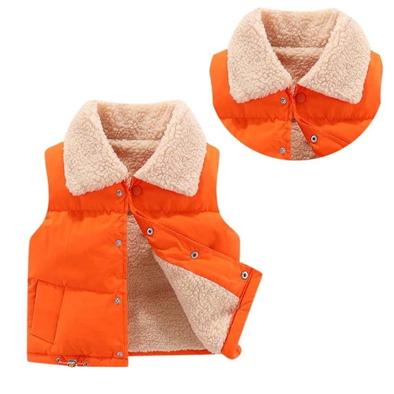 Kids Boys Girls Puffer Vest Kids Winter Vest Lightweight Button Down Cute Jacket Sleeveless Winter Vest 7-8 Years