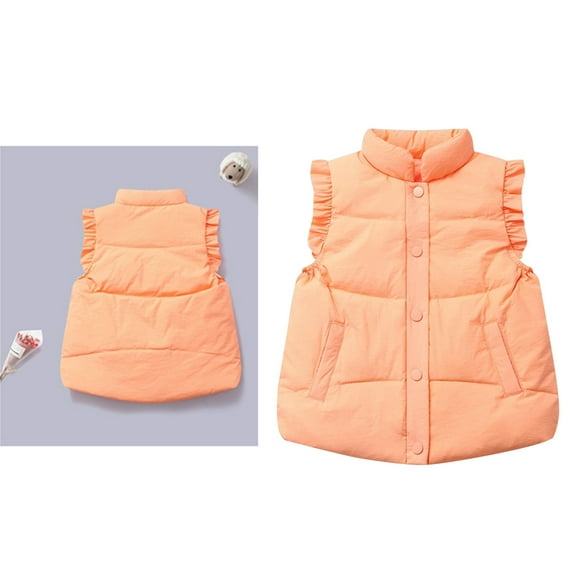 Kids Boys Girls Puffer Vest Kids Winter Vest Lightweight Button Down Cute Jackets Sleeveless Girls' Fashion 4-5 Years