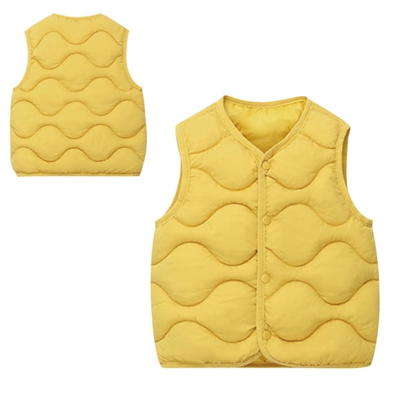 Kids Boys Girls Puffer Vest Kids Winter Vest Lightweight Button Down Puffer Jacket Sleeveless Winter Outfits 4-5 Years