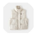 thumbnail image 1 of Kids Boys Girls Puffer Vest Kids Winter Vest Stand Collar Lightweight Zip Up Cute Vest Sleeveless Girls' Fashion 3-4 Years, 1 of 3