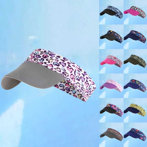 Kids Boys Girls Quick Drying Sun Visor Beach Hat UPF 50+ Elastic Sports Headbands Summer Tennis Cap Sun Hat Navy One Size