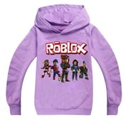WJSXEQS Kids Boys Girls Robloxs Multiplayer Game Anime Cartoon Graphic Printed Costume Hoodies Sweatshirt Hooded Tracksuit Long Sleeve Pullover Jogging Suit Hoody Casual Sport Clothes Sweater Outerwear 4-13