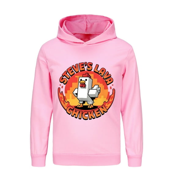 Kids Boys Girls STEVE'S LAVA CHICKENS Anime Cartoon Graphic Printed Costume Hoodies Sweatshirt Novelty Hooded Tracksuit Long Sleeve Pullover Jogging Hoody Casual Sweater Outerwear Clothes Gift 4-13