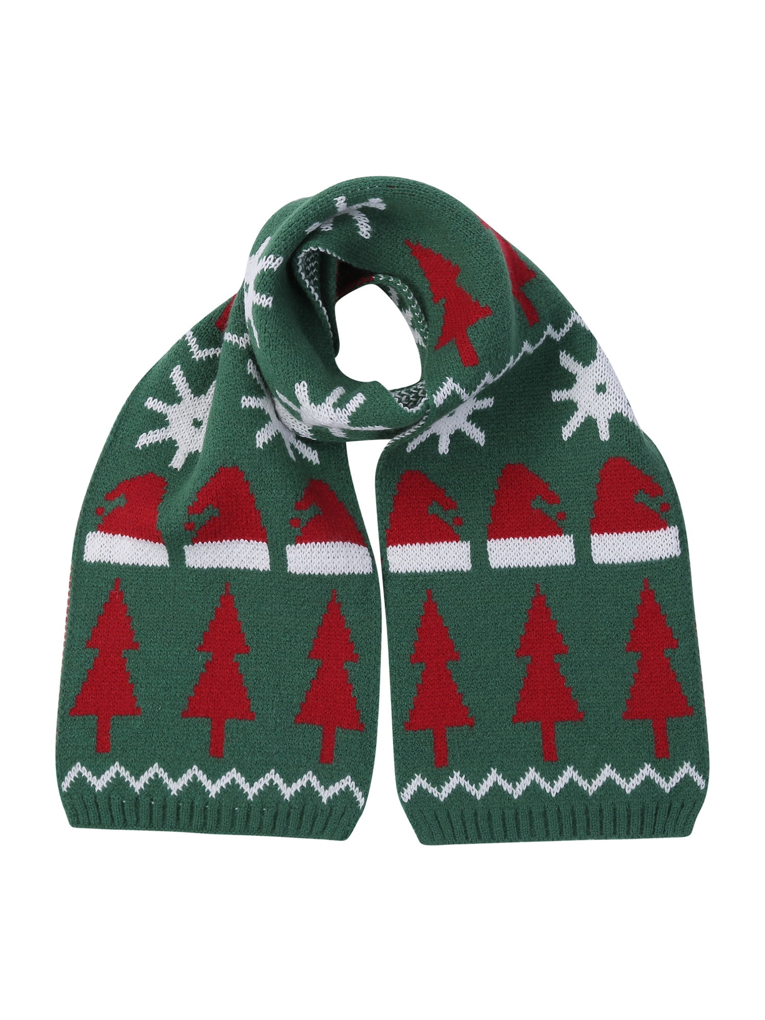 Kids Boys Girls Scarves, Christmas Tree/ Deer Print Rectangular