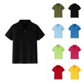 thumbnail image 1 of Kids Boys Girls Short Sleeve Polo Shirt - Button Down Collared Neckline, Comfortable & Soft Stretch Pique Fabric for Golf School Uniforms, 1 of 7