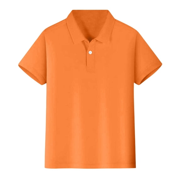 Kids Boys Girls Short Sleeve Shirt Button Closure Comfortable
