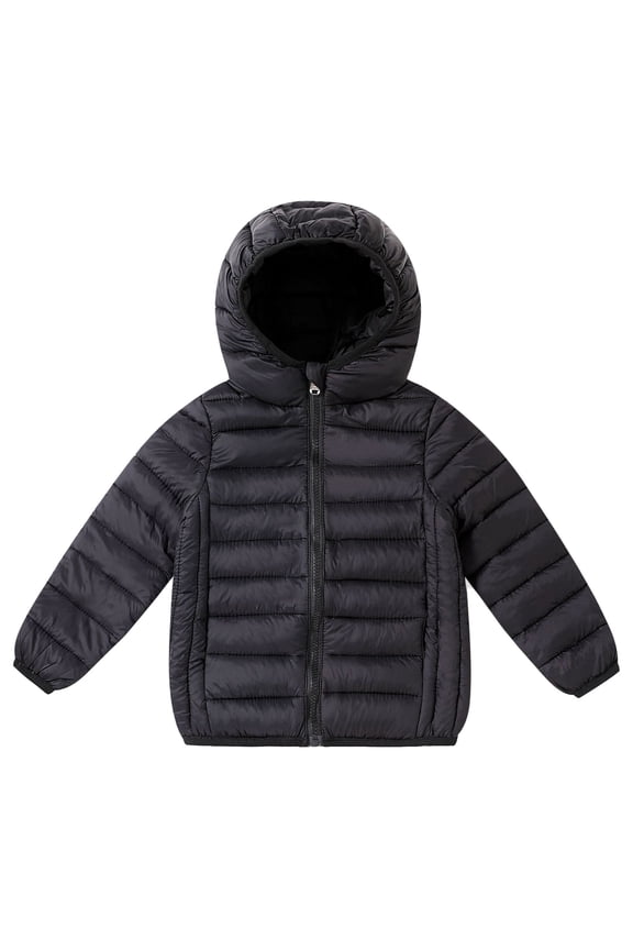 Kids Boys Girls Ski Winter Jacket Lightweight Thermal Quilted Padded Warm Insulated Coats Youth for Cold Weather with Comfortable Fit Outerwear Coat 3-4 Years