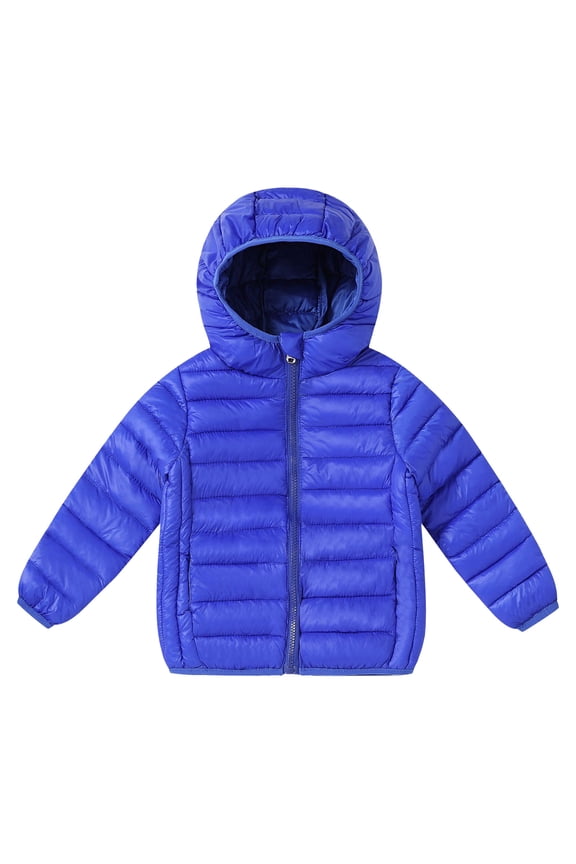 Kids Boys Girls Ski Winter Jacket Lightweight Thermal Quilted Padded Warm Insulated Coats Youth for Cold Weather with Comfortable Fit Outerwear Coat 5-6 Years