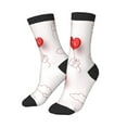 thumbnail image 1 of Kids Boys Girls Socks Fun Novelty Toddler Socks Funny Crew Children Teenage Soccer Socks Valentines Day Red Heart, 1 of 9