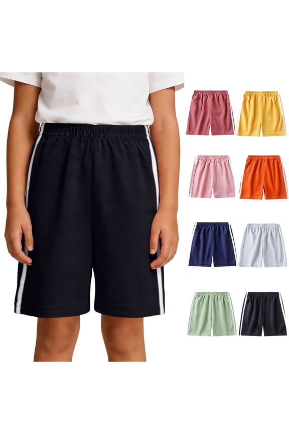 Basketball Shorts Toddler Boy 3T Boys Shorts Elastic Waist Kids Boys Girls Solid Color Cute Summer Breathable Pocket Shorts Half Shorts Pants