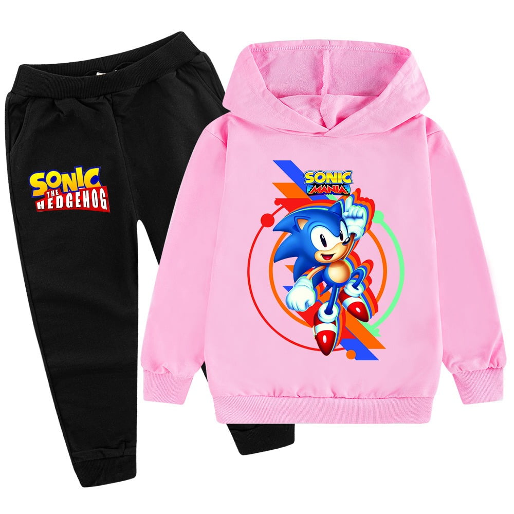 Kids Boys Girls Sonic Movie Cartoon Graphic Printed Sport Hoodie