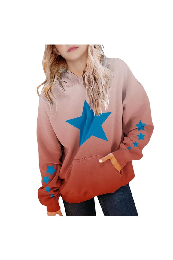 Kids Boys Girls Star Printed Pullover Hoodie, Sweatshirt, Hooded Jumper, PE School Jumper, Warm Coats Long Sleeve Top New Casual Fashion For Childrens Unisex Wine 5-6 Years
