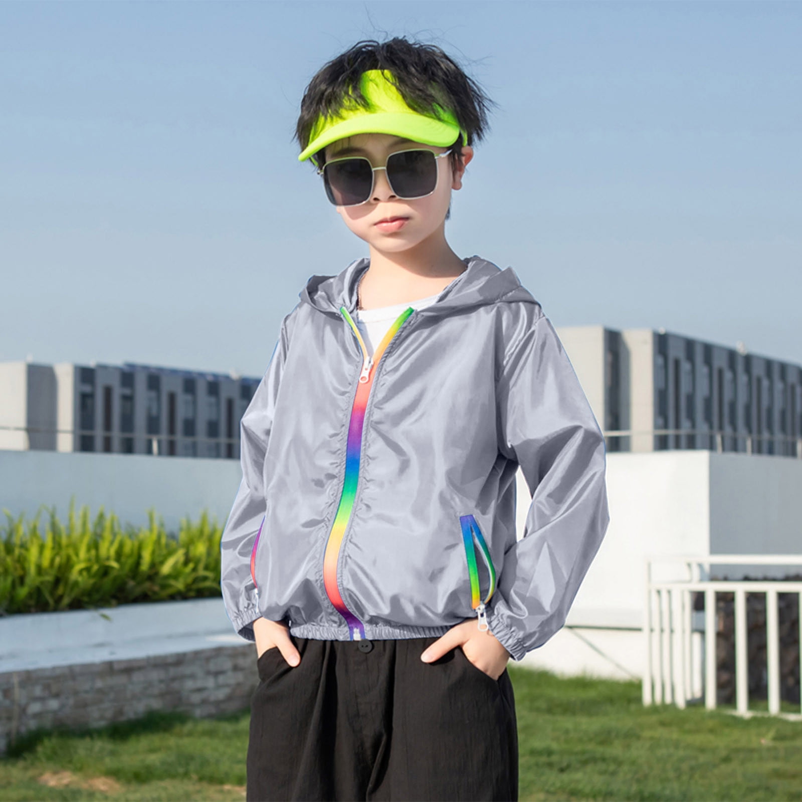 Kids Boys Girls Sun Protection Hoodie Jacket Toddler Lightweight Summer  Breathable Outwear
