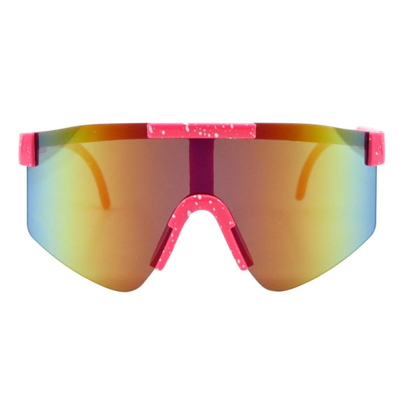 Kids Boys & Girls Sunglasses Oversized Sports Pink, Fuchsia Mirror Lens UV400