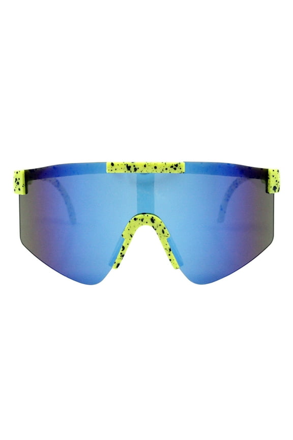 Kids Boys & Girls Sunglasses Oversized Sports Yellow, Blue Purple Mirror UV400