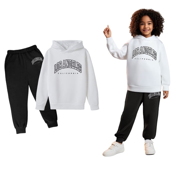 Kids Boys Girls Sweatsuit Set,2PC Long Sleeve Letter Pattern Sweatshirt Sweatpants Joggers Set Fall Winter Clothes 4-5 Years Girls Clothes