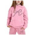 thumbnail image 1 of Kids Boys Girls Sweatsuit Set 2PC Long Sleeve Pink Sweatshirt Sweatpants Fall Clothes Girls Sets 6-7 Years, 1 of 4