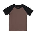 thumbnail image 1 of Kids Boys Girls T Shirts Casual 𝐑aglan Short Sleeve Baby Cotton Tee Crewneck Color Block Cute Sports Workout Blouses Top, 1 of 5