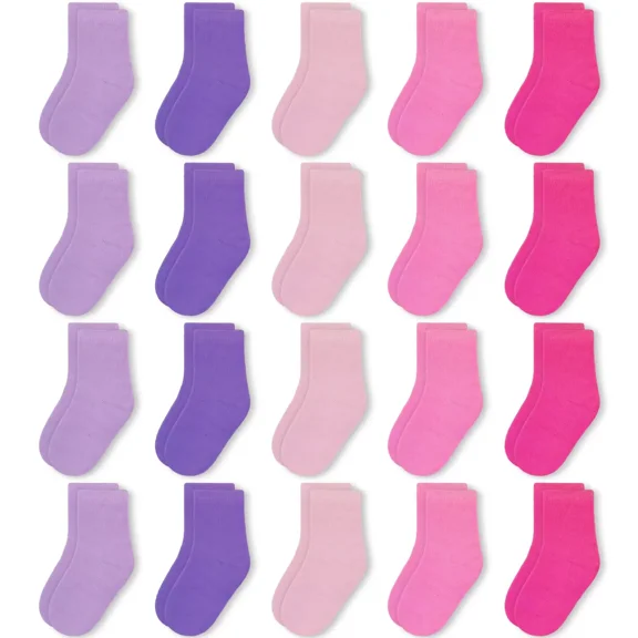 Kids Boys Girls Toddler Socks - Multipack Baby Socks for Kids Home Hiking Socks 1-13 Years - 20 Pairs Elastic Mid Cut Socks
