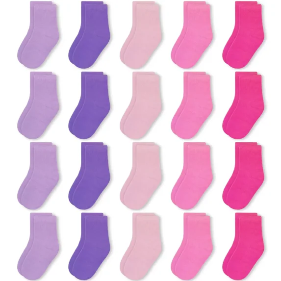 Kids Boys Girls Toddler Socks - Multipack Baby Socks for Kids Home Hiking Socks 1-13 Years - 20 Pairs Elastic Mid Cut Socks