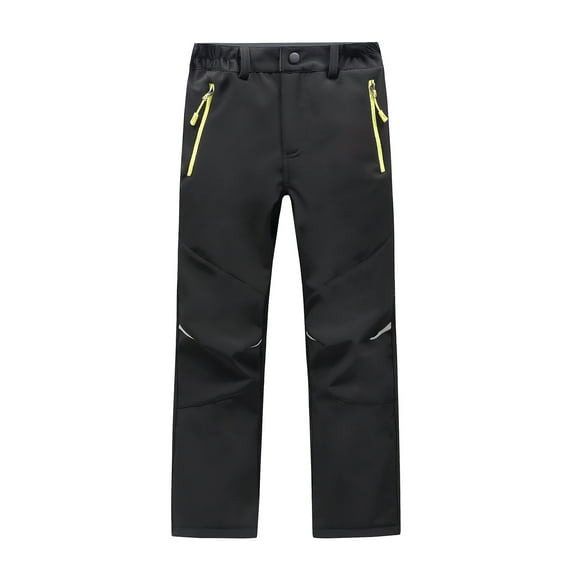 Kids Boys Girls Waterproof Outdoor Hiking Pants Warm Lined