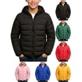 thumbnail image 1 of Kids Boys Girls Winter Coats & Jackets,Kids Lightweight Padded Hooded Puffer Autumn And Winter Coat Black 1-2 Years, 1 of 5