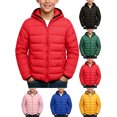 thumbnail image 1 of Kids Boys Girls Winter Coats & Jackets,Kids Lightweight Padded Hooded Puffer Autumn And Winter Coat Red 1-2 Years, 1 of 5