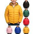 thumbnail image 1 of Kids Boys Girls Winter Coats & Jackets,Kids Lightweight Padded Hooded Puffer Autumn And Winter Coat Yellow 1-2 Years, 1 of 5