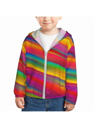 Rainbow hoodie kids hotsell