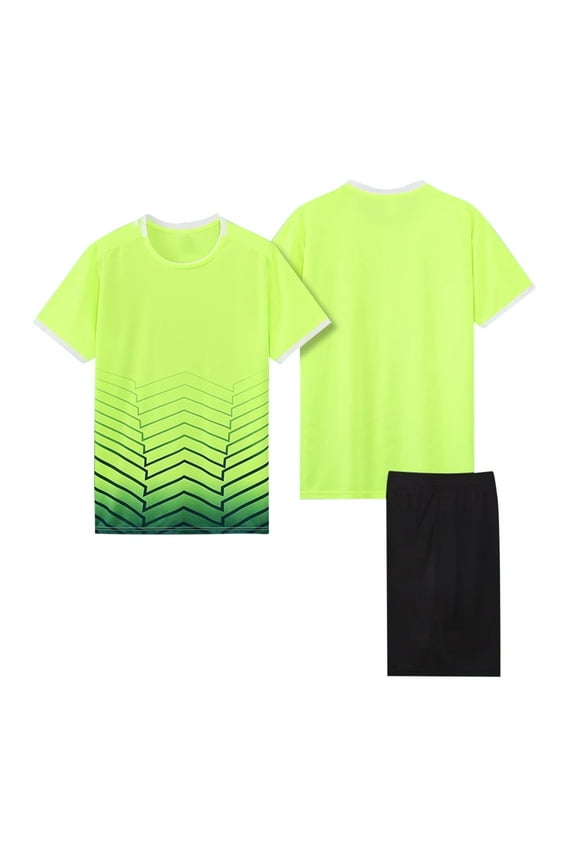 Kids Boys Gradient Basketball Jersey Outfits Breathable Summer Tracksuits Athletic T-Shirt & Shorts Set for Girls 4-14 Years