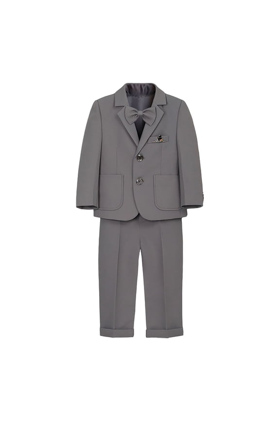 5Pcs Boys Slim Fit Formal Suits Piano Hosting Performance Kids Suits Boy Wedding Handsome Outfit for 3 to 15 Years