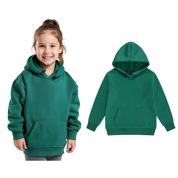 Kids Boys Hoodie Green Hoodies Long Sleeve Pullover Hoodie Sweatshirt Winter Clothes 5-6 Years Girls Clothes