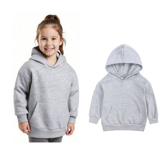 Kids Boys Hoodie Grey Hoodie Long Sleeve Hooded Sweatshirt Top Fall Clothes Girls 3-4 Years Clothes