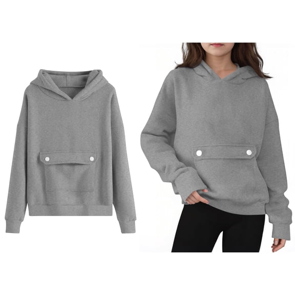 Kids Boys Hoodie Kids Grey Hoodies Long Sleeve Pullover Hoodie Sweatshirt Fall Winter Clothes Girl Clothes 4-5 Years