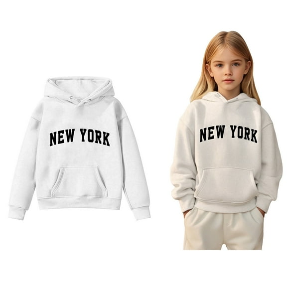 Kids Boys Hoodie Kids Letter Pattern Hoodie Casual Long Sleeve Hoodies Fall Winter Clothes Baby Girls Clothes 5-6 Years