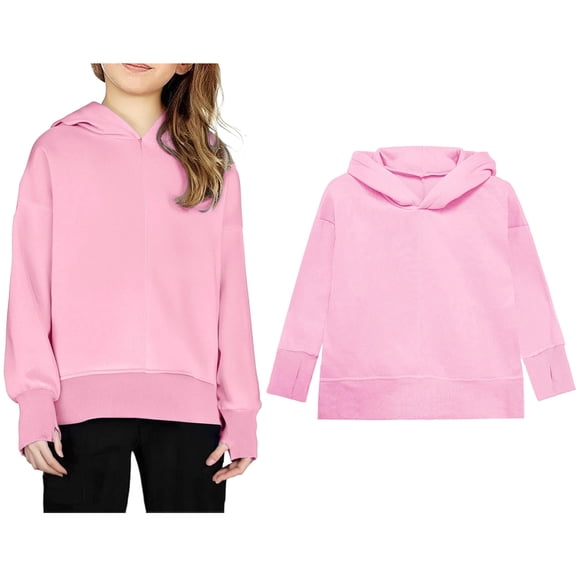 Kids Boys Hoodie Kids Pink Hoodie Long Sleeve Lightweight Pullover Tops Loose Sweatshirt Fall Clothes 5-6 Years Girls Clothes