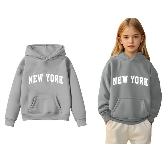 Kids Boys Hoodie Letter Pattern Hoodie Casual Long Sleeve Hoodies Fall Clothes Girls Size 7-8 Years Clothes