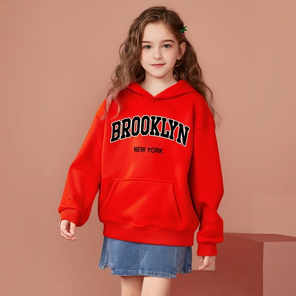 Kids Boys Hoodie Long Sleeve Pullover Hoodie Sweatshirt Letter Print Hoodies kids Fall Clothes Toddler Boy Clothes 5-6 Years