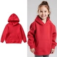 thumbnail image 1 of Kids Boys Hoodie Red Hooded Long Sleeve Pullover Hoodie Sweatshirt Fall Clothes Little Girls Clothes Size 4-5 Years, 1 of 4