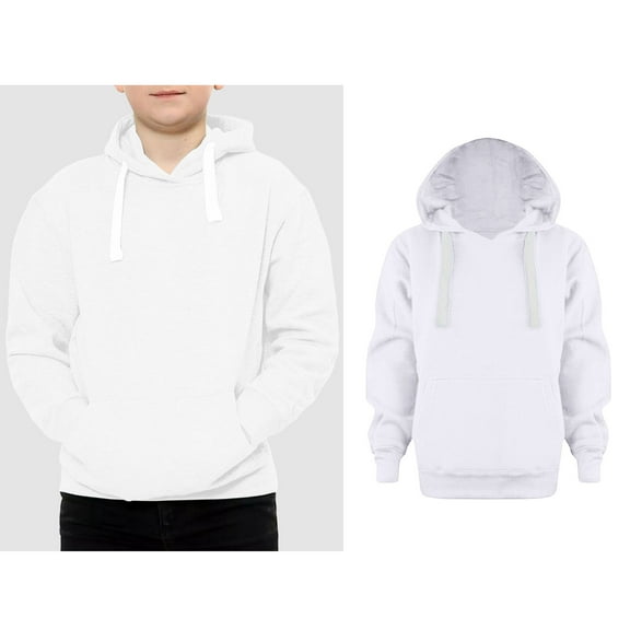 Kids Boys Hoodie White Hoodie Casual Long Sleeve Classic Hoodie Fall Winter Clothes Kids Boys Clothes 6-7 Years