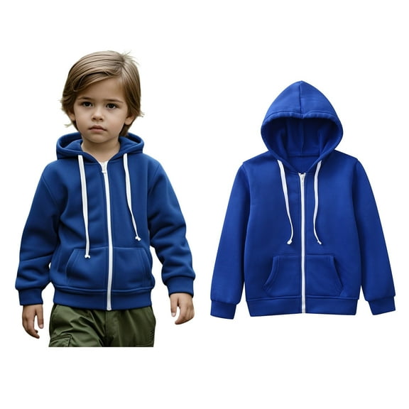 Kids Boys Hoodie Zip up Hoodie Casual Long Sleeve Sweatshirts Fall Winter Clothes Kids Girls Clothes 6-7 Years